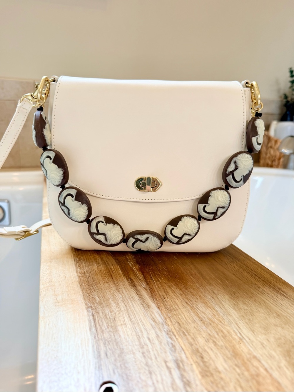Clare V Turnlock Louis - Cream NWT $435 - Picture 9 of 9